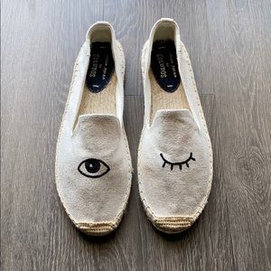 Jason Polan for Soludos winky eye espadrilles